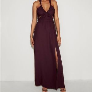 Express maroon colored maxi dress.
